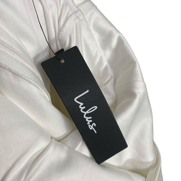 Lulus Mini Dress Womens XS Lace-Up LWD Balloon Sleeve Party Club Delightful Love - Picture 11 of 12